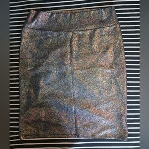 LuLaRoe metallic rainbow skirt 3X